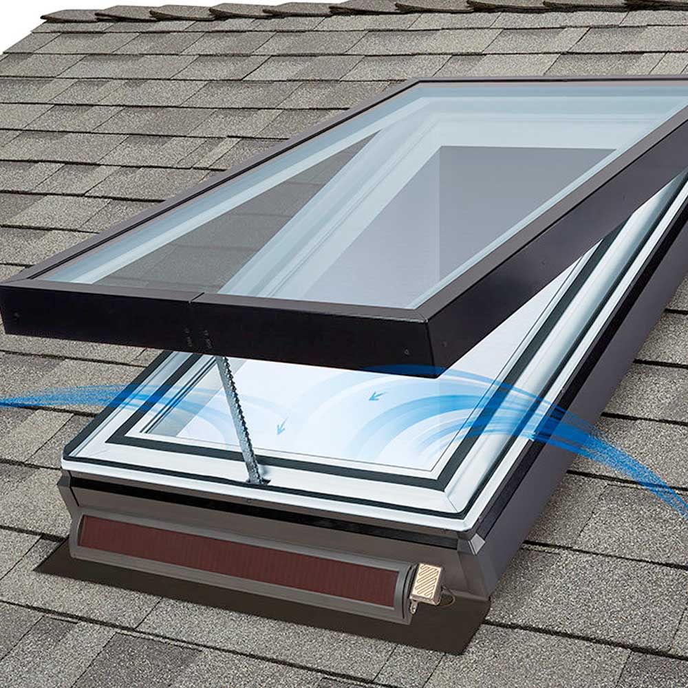 Skylight with fresh air